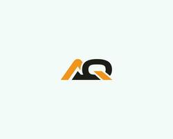 aq brief logo ontwerp. creatief en modern een q logo vector