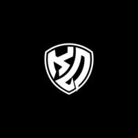 kq eerste brief in modern concept monogram schild logo vector