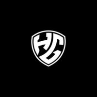 hg eerste brief in modern concept monogram schild logo vector