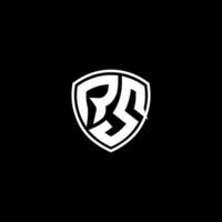 rs eerste brief in modern concept monogram schild logo vector