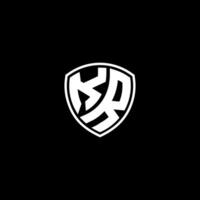 kr eerste brief in modern concept monogram schild logo vector