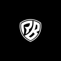 rb eerste brief in modern concept monogram schild logo vector