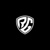 rg eerste brief in modern concept monogram schild logo vector