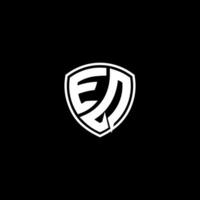 eq eerste brief in modern concept monogram schild logo vector