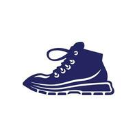 logo van schoen icoon school- bagageruimte vector geïsoleerd sport schoenen silhouet ontwerp voor Mens