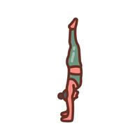 handstand houding icoon in vector. illustratie vector