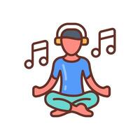 muziek- meditatie icoon in vector. illustratie vector