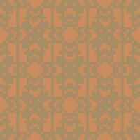 een pixel patroon in oranje en bruin vector