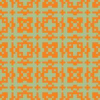 een oranje en groen patroon met pleinen vector