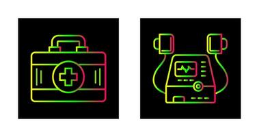 defribilator en eerste steun uitrusting icoon vector