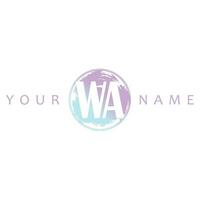 wa eerste logo waterverf vector ontwerp