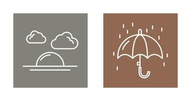 zonneschijn en regenen icoon vector