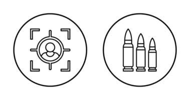 doelwit en kogels icoon vector