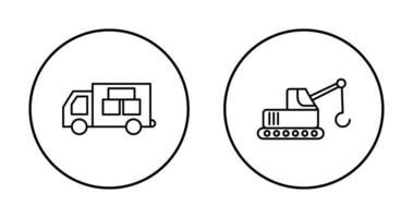 logistiek auto en lifter icoon vector