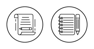 schrijven en checklist icoon vector