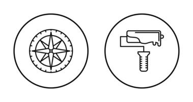 kompas en rol icoon vector