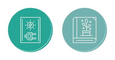 elektriciteit en botanisch icoon vector