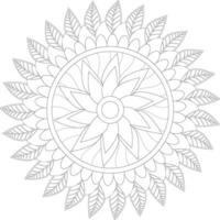 volwassen mandala kleur bladzijde ontwerp vector