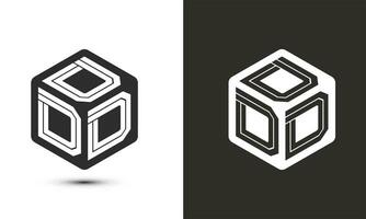 f brief logo ontwerp met illustrator kubus logo, vector logo modern alfabet doopvont overlappen stijl. premie bedrijf logo icoon. wit kleur Aan zwart achtergrond