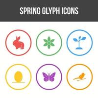 lente glyph vector icon set