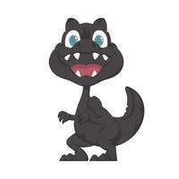 mystiek, fantastisch grappig zwart dinosaurus. tekenfilm stijl vector