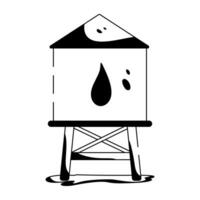 trendy watertank vector