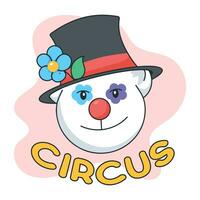 modieus circus clown vector