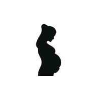 zwanger vrouw icoon geïsoleerd Aan wit achtergrond vector