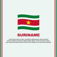 Suriname vlag achtergrond ontwerp sjabloon. Suriname onafhankelijkheid dag banier sociaal media na. Suriname tekenfilm vector