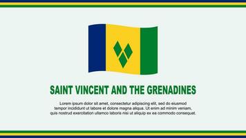 heilige vincent en de grenadines vlag abstract achtergrond ontwerp sjabloon. heilige vincent en de grenadines onafhankelijkheid dag banier sociaal media vector illustratie. ontwerp