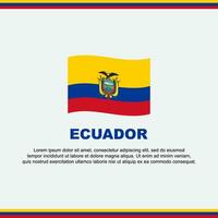 Ecuador vlag achtergrond ontwerp sjabloon. Ecuador onafhankelijkheid dag banier sociaal media na. Ecuador ontwerp vector