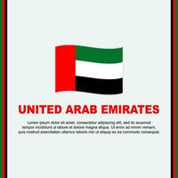 Verenigde Arabisch emiraten vlag achtergrond ontwerp sjabloon. Verenigde Arabisch emiraten onafhankelijkheid dag banier sociaal media na. tekenfilm vector