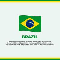 Brazilië vlag achtergrond ontwerp sjabloon. Brazilië onafhankelijkheid dag banier sociaal media na. Brazilië ontwerp vector