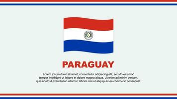 Paraguay vlag abstract achtergrond ontwerp sjabloon. Paraguay onafhankelijkheid dag banier sociaal media vector illustratie. Paraguay ontwerp