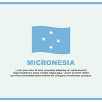 Micronesië vlag achtergrond ontwerp sjabloon. Micronesië onafhankelijkheid dag banier sociaal media na. Micronesië ontwerp vector