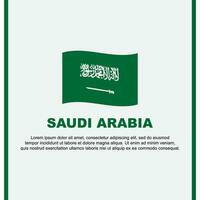 saudi Arabië vlag achtergrond ontwerp sjabloon. saudi Arabië onafhankelijkheid dag banier sociaal media na. saudi Arabië tekenfilm vector