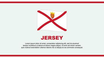 Jersey vlag abstract achtergrond ontwerp sjabloon. Jersey onafhankelijkheid dag banier sociaal media vector illustratie. Jersey ontwerp
