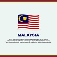 Maleisië vlag achtergrond ontwerp sjabloon. Maleisië onafhankelijkheid dag banier sociaal media na. Maleisië ontwerp vector