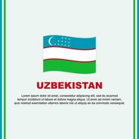 Oezbekistan vlag achtergrond ontwerp sjabloon. Oezbekistan onafhankelijkheid dag banier sociaal media na. Oezbekistan tekenfilm vector