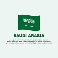 saudi Arabië vlag achtergrond ontwerp sjabloon. saudi Arabië onafhankelijkheid dag banier sociaal media na. saudi Arabië achtergrond vector