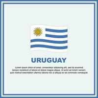 Uruguay vlag achtergrond ontwerp sjabloon. Uruguay onafhankelijkheid dag banier sociaal media na. Uruguay banier vector