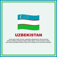 Oezbekistan vlag achtergrond ontwerp sjabloon. Oezbekistan onafhankelijkheid dag banier sociaal media na. Oezbekistan banier vector