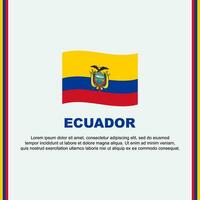 Ecuador vlag achtergrond ontwerp sjabloon. Ecuador onafhankelijkheid dag banier sociaal media na. Ecuador tekenfilm vector