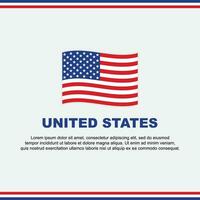 Verenigde staten vlag achtergrond ontwerp sjabloon. Verenigde staten onafhankelijkheid dag banier sociaal media na. Verenigde staten ontwerp vector