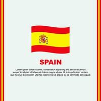 Spanje vlag achtergrond ontwerp sjabloon. Spanje onafhankelijkheid dag banier sociaal media na. Spanje tekenfilm vector