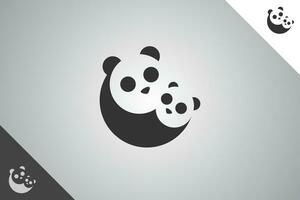 panda modern logotype en symbool. perfect logo voor bedrijf verwant naar dier, huisdier en veterinair. geïsoleerd Aan achtergrond. vector eps 10.