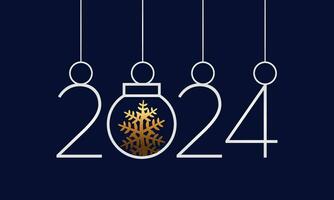 gelukkig nieuw jaar 2024 viering feestelijk concept met vuurwerk, partij hoeden, en Kerstmis bal. achtergrond, banier, kaart, viering poster, partij uitnodiging of kalender. vector