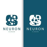 neuron logo, neuron zenuw of zeewier vector abstract molecuul ontwerp, sjabloon illustratie