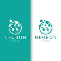 neuron logo, neuron zenuw of zeewier vector abstract molecuul ontwerp, sjabloon illustratie