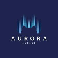 Aurora licht Golf lucht visie logo, gemakkelijk abstract sjabloon illustratie ontwerp vector